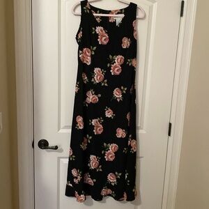 Danny & Nicole Rose Maxi dress Womens 8 Whimsy goth Dark Romantic 90’s Y2K